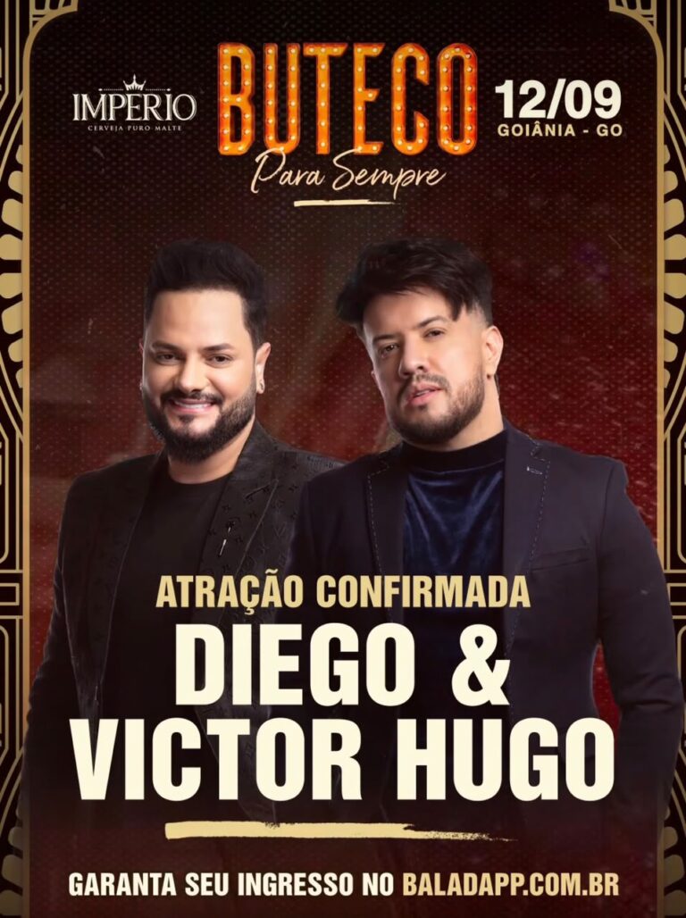 A dupla Diego & Victor Hugo é mais uma atração confirmada no Buteco Goiânia