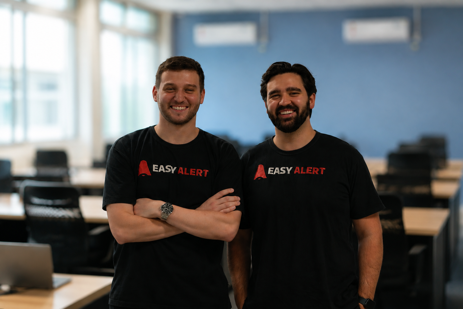 Fundadores Easy Alert, Iago Sartor e Fernando Zomer, encontraram desafios na manutenção predial, criaram uma solução e hoje atendem 2 mil edifícios em 22 estados.