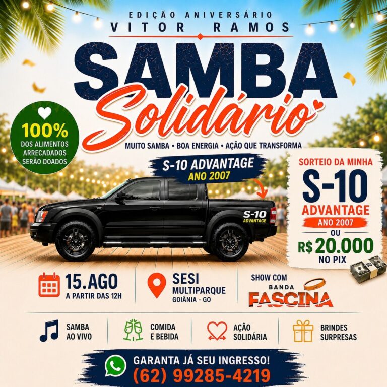 Samba Solidário une música, solidariedade e ação social em Goiânia!