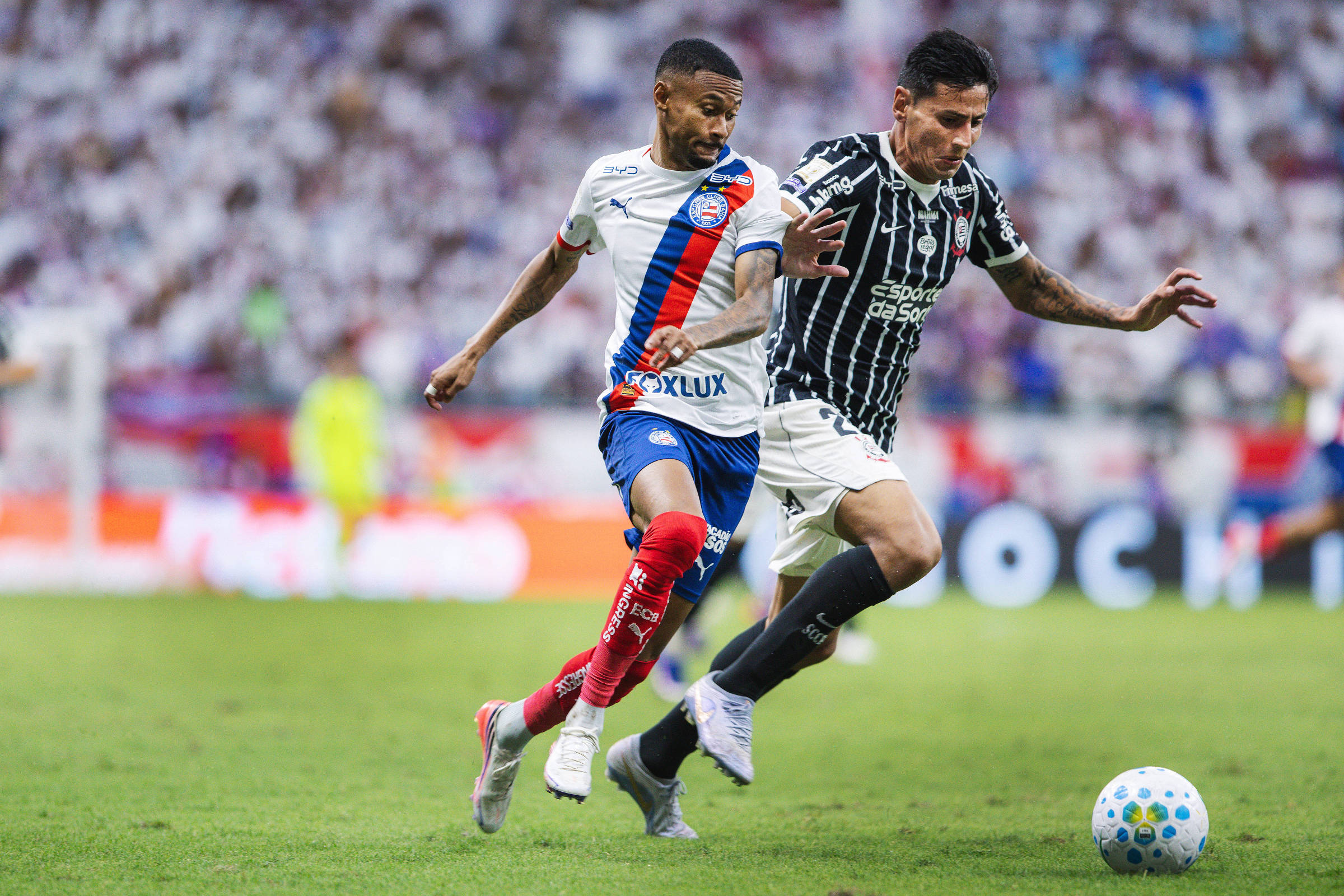 Corinthians empata com o Bahia; Palmeiras perde em casa para o Atlético-MG