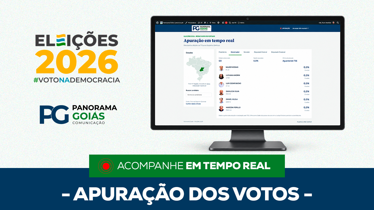 Panorama Goiás traz apuração das Eleições 2026 com consulta por estado