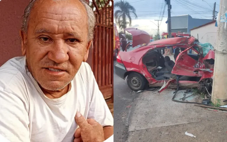 Idoso é resgatado por bombeiros após grave acidente em cruzamento de Goiânia · Foto: Divulgação